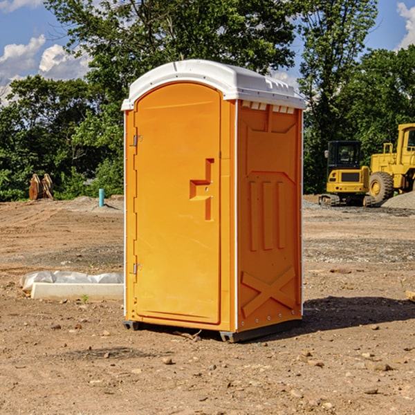 how often are the porta potties cleaned and serviced during a rental period in Bouton Iowa